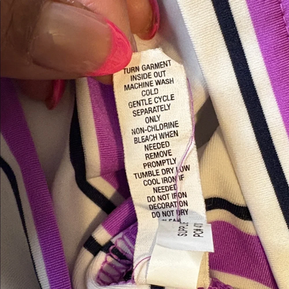 Ralph Lauren‎ Purple and White Striped Polo Shirt Men’s Size Medium